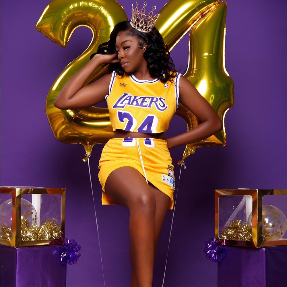 Adidas laker 24 jersey skirt dress